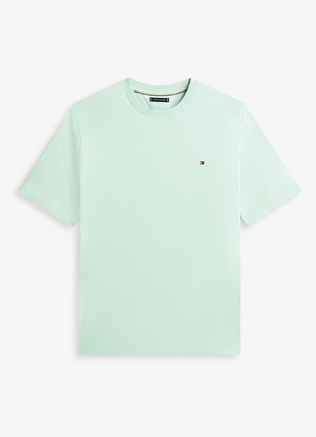 Tommy Hilfiger T-shirt met logo - voorkant 3 mint