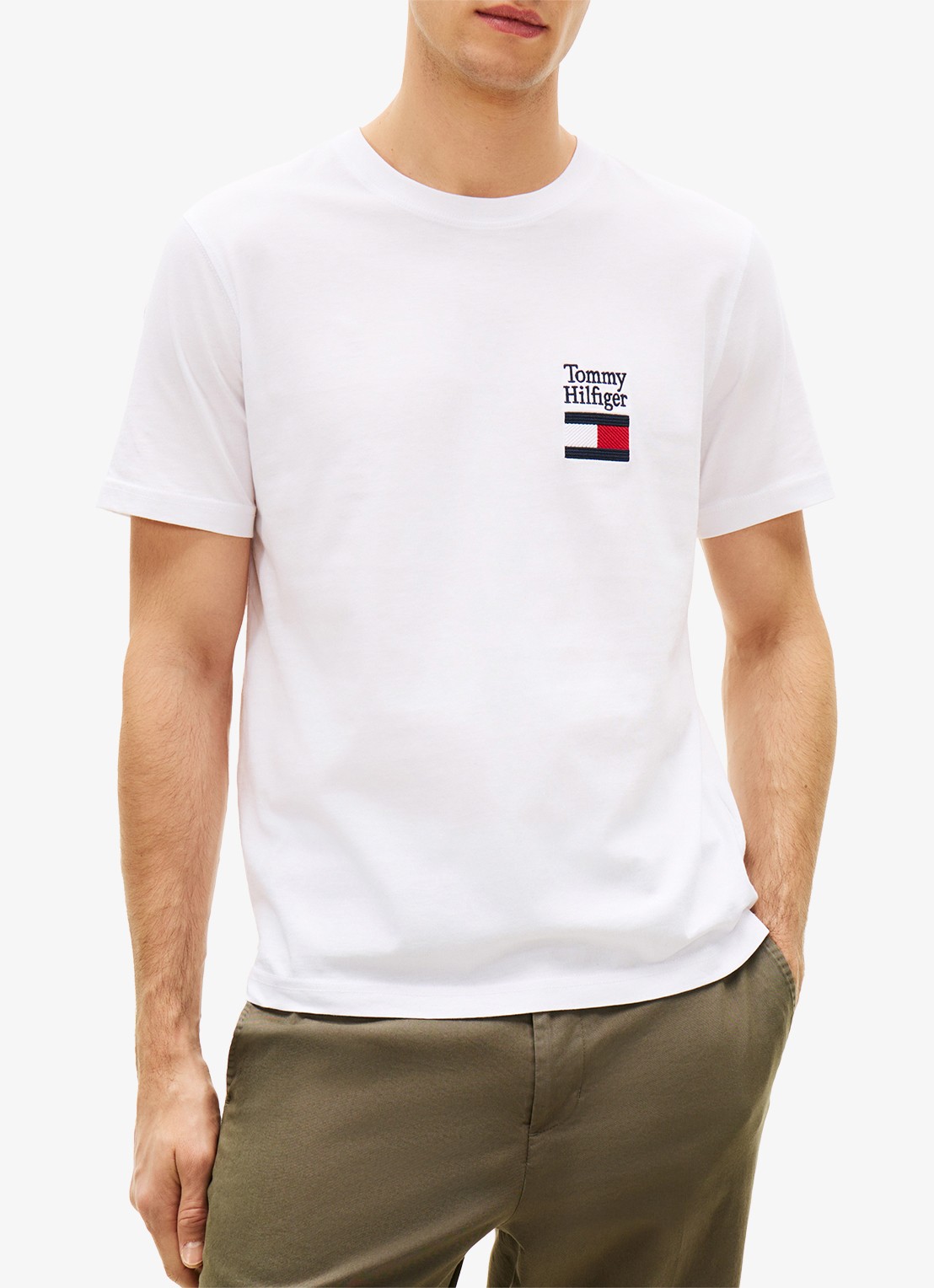 Tommy Hilfiger T-shirt met logo - detail 2 wit