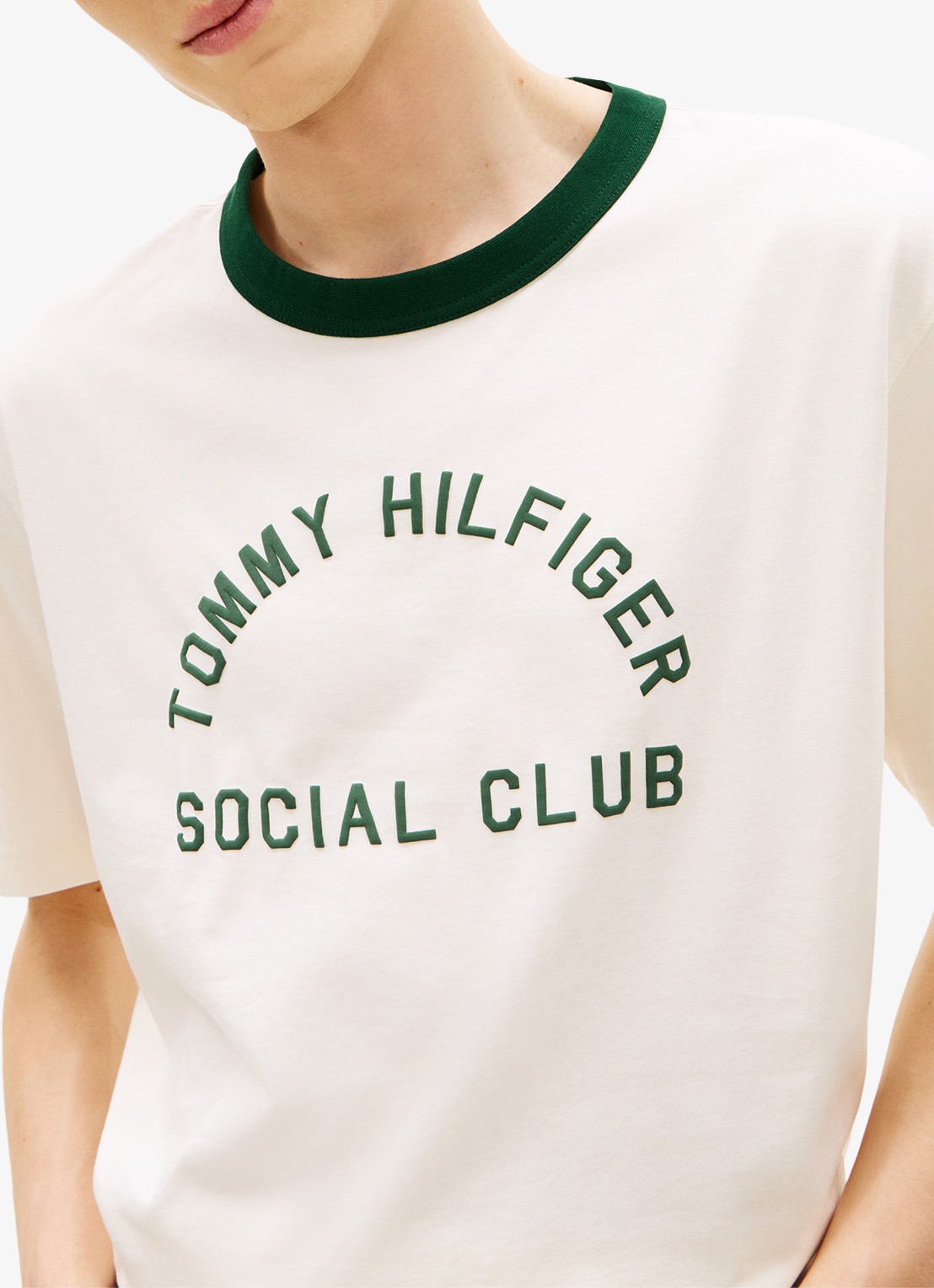Tommy Hilfiger T-shirt met logo - detail 5 beige
