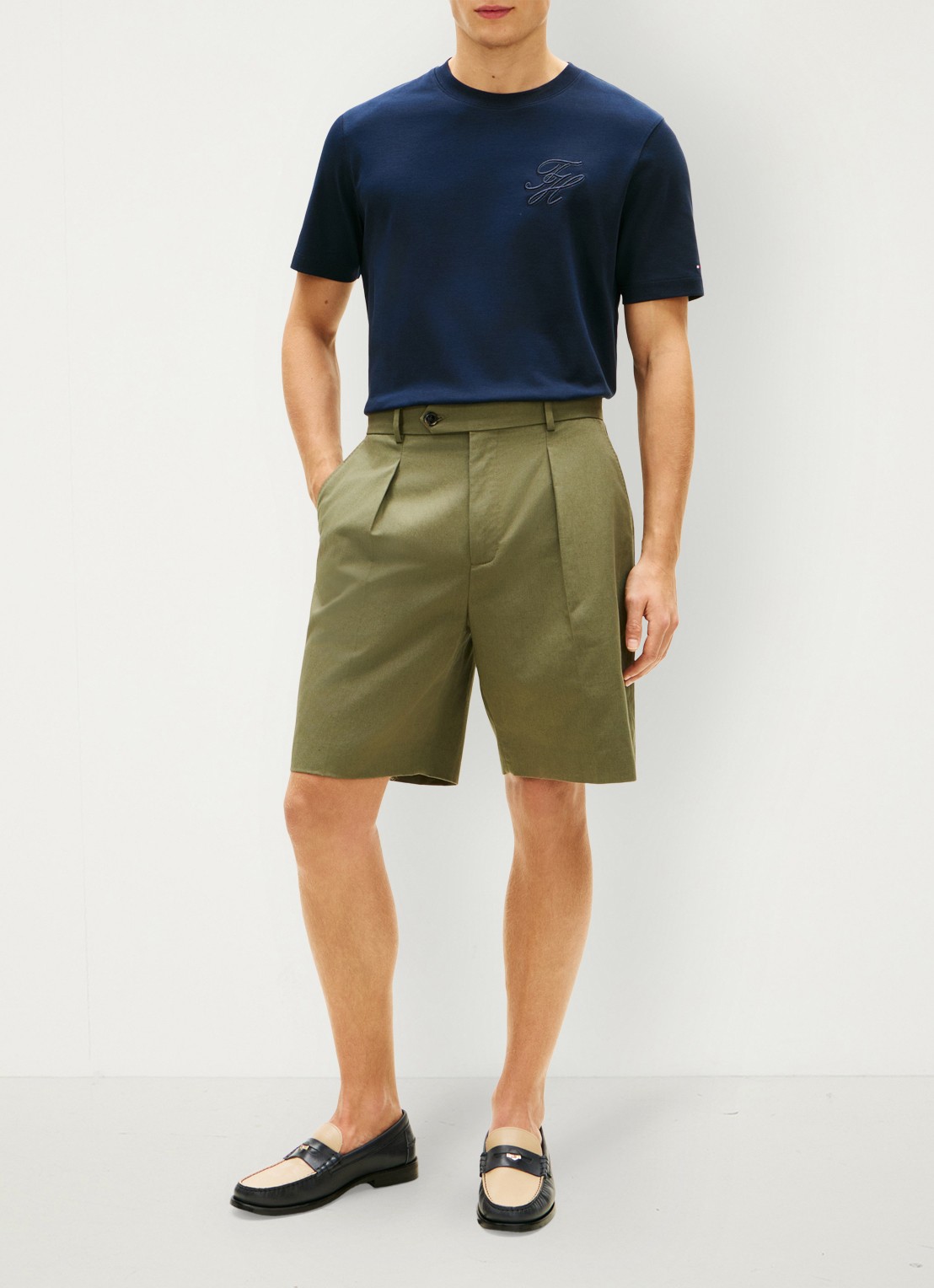 Tommy Hilfiger T-shirt met logo - voorkant 2 donkerblauw