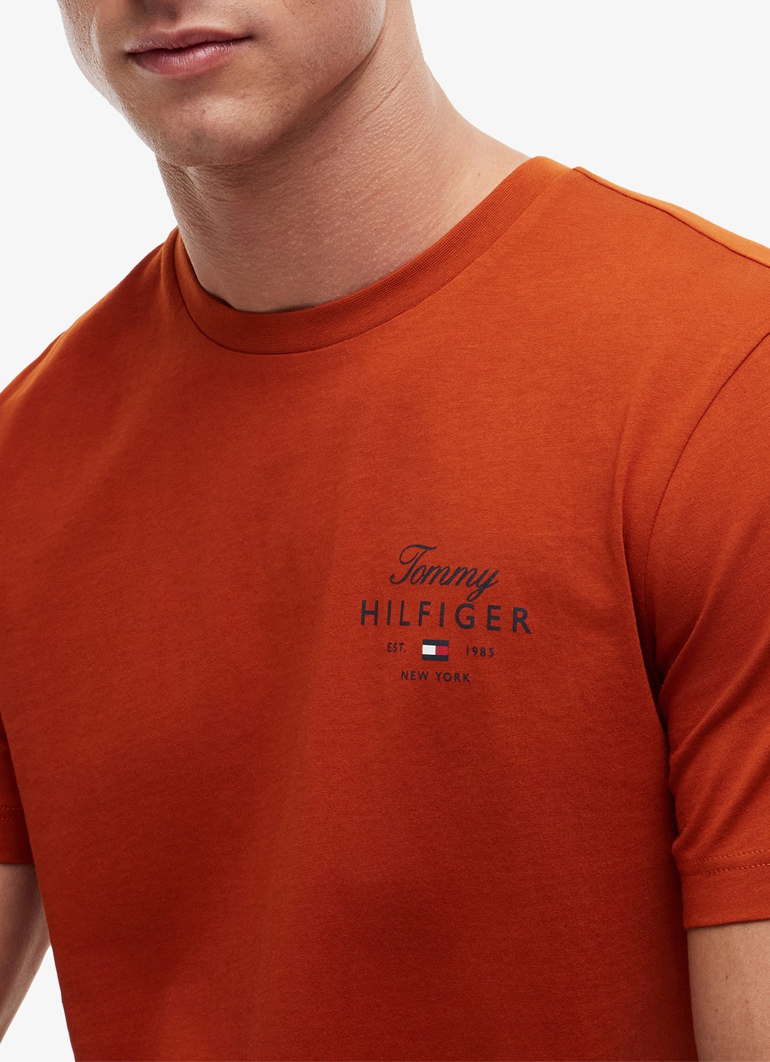 Tommy Hilfiger T-shirt met logo - detail 2 orange