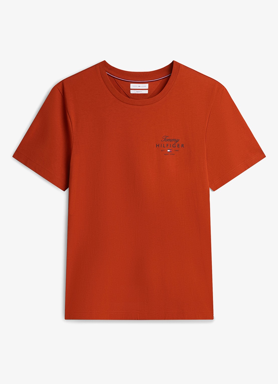 Tommy Hilfiger T-shirt met logo - voorkant 3 orange