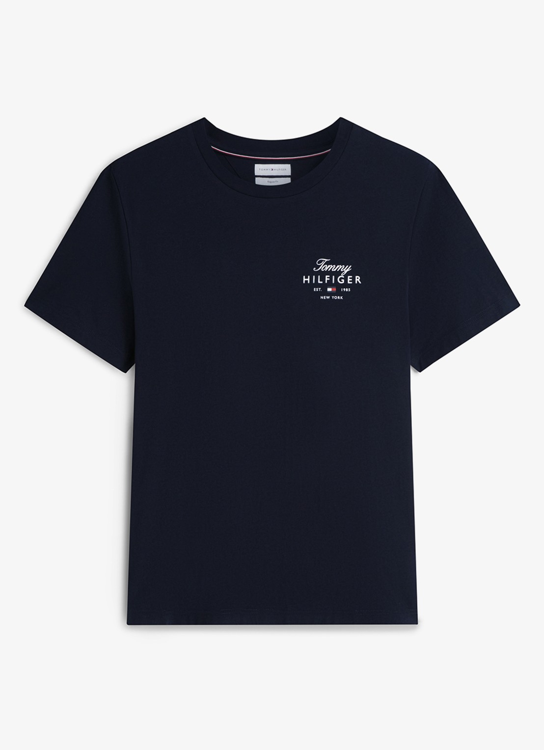 Tommy Hilfiger T-shirt met logo - voorkant 2 donkerblauw