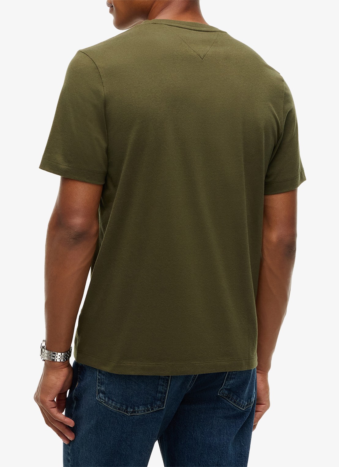 Tommy Hilfiger T-shirt met logo - achterkant 3 huntsman green-mt1 / groen