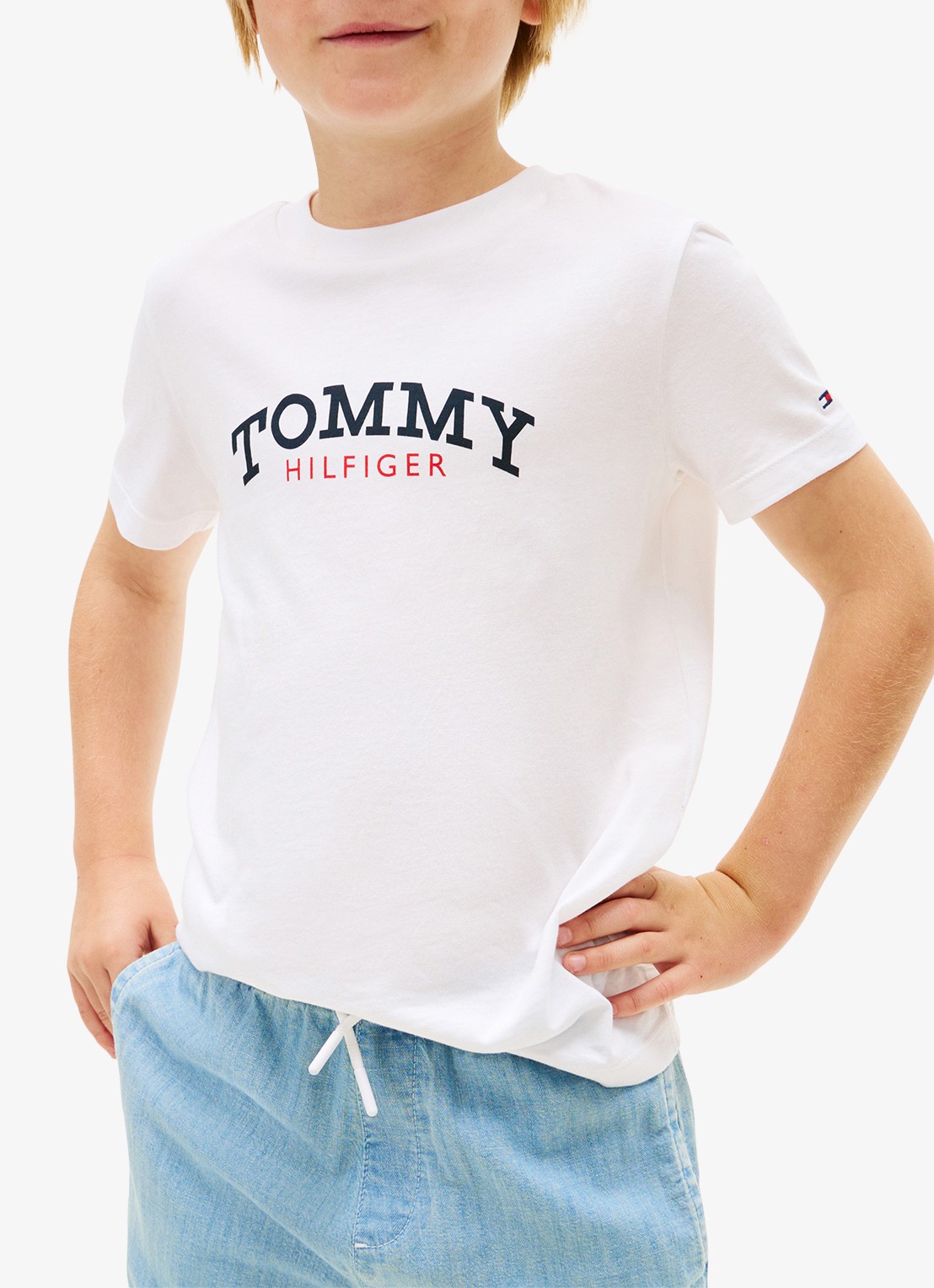 Tommy Hilfiger T-shirt met logo - detail 3 wit