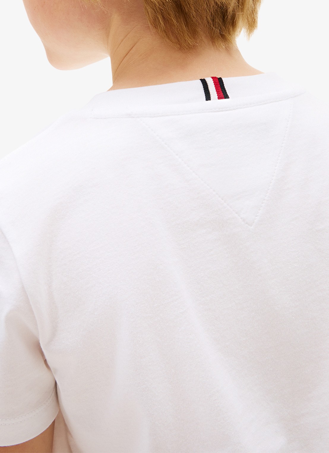 Tommy Hilfiger T-shirt met logo - detail 4 wit