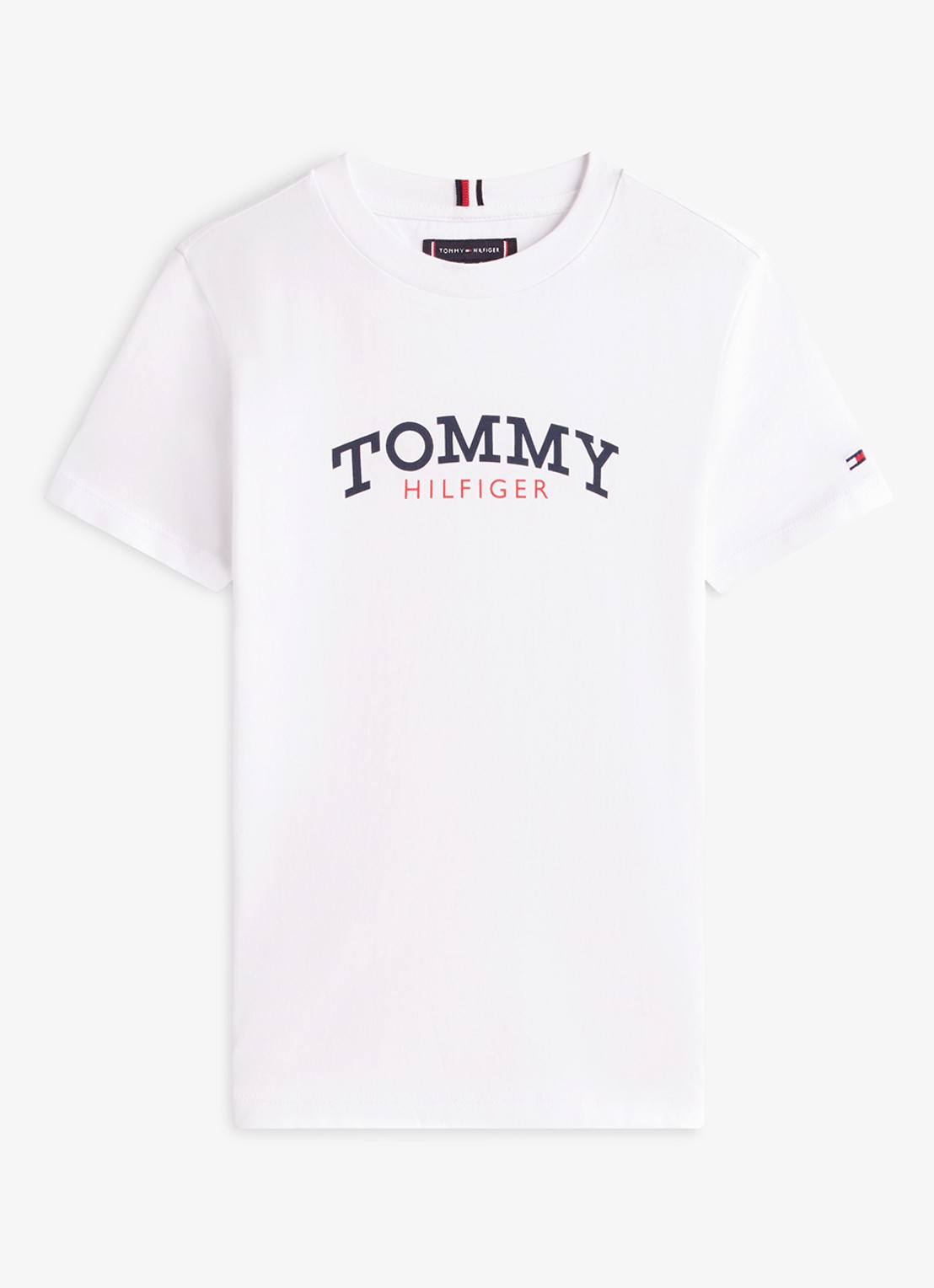 Tommy Hilfiger T-shirt met logo - voorkant wit