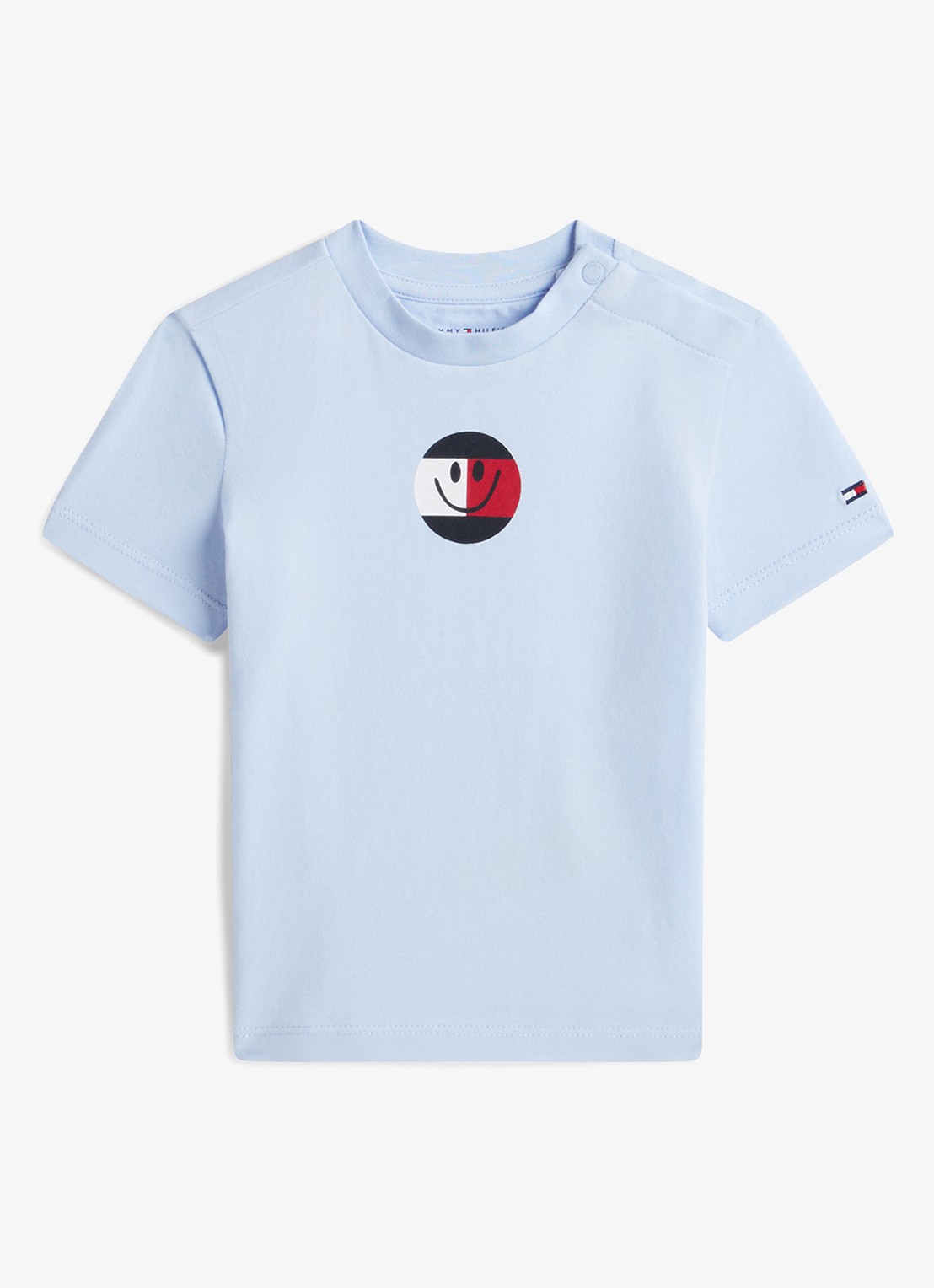 Tommy Hilfiger T-shirt met logo - voorkant lichtblauw