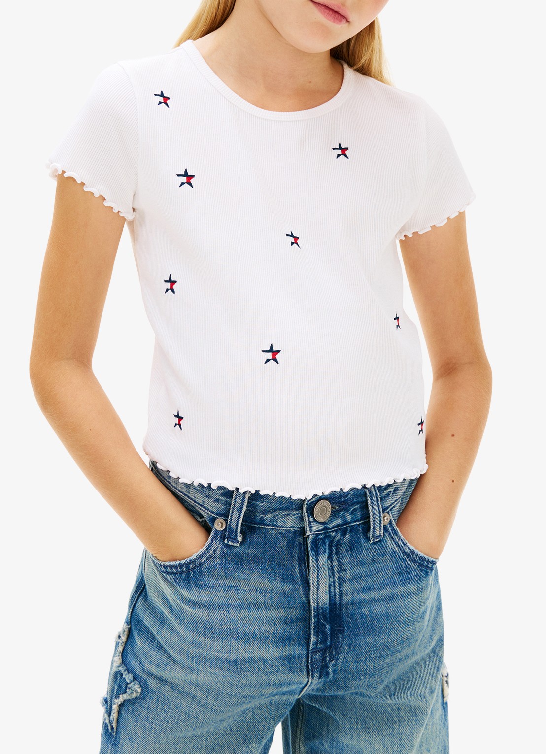 Tommy Hilfiger T-shirt met logo - detail 2 wit