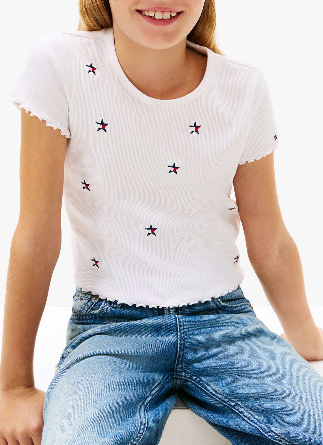 Tommy Hilfiger T-shirt met logo - detail 3 wit