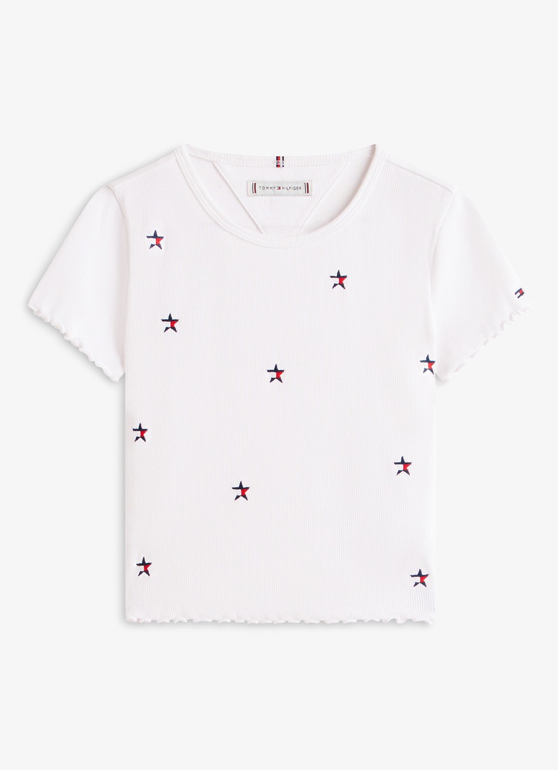 Tommy Hilfiger T-shirt met logo - voorkant 4 wit