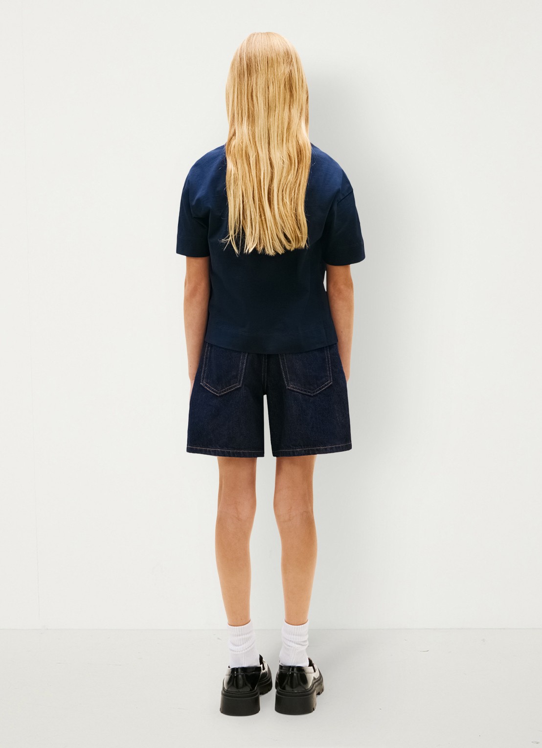 Tommy Hilfiger T-shirt met logo - achterkant 3 donkerblauw