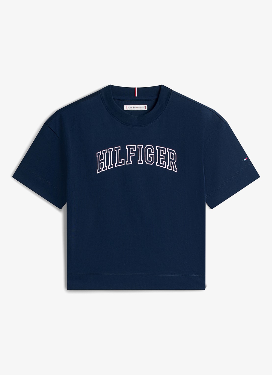 Tommy Hilfiger T-shirt met logo - voorkant 4 donkerblauw