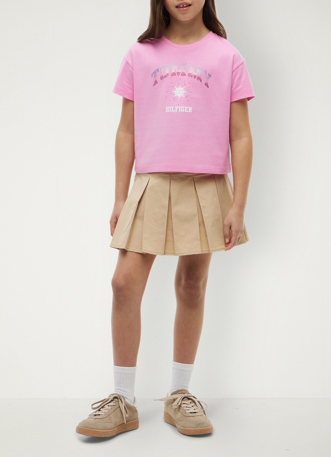 Tommy Hilfiger T-shirt met logo - voorkant 2 roze