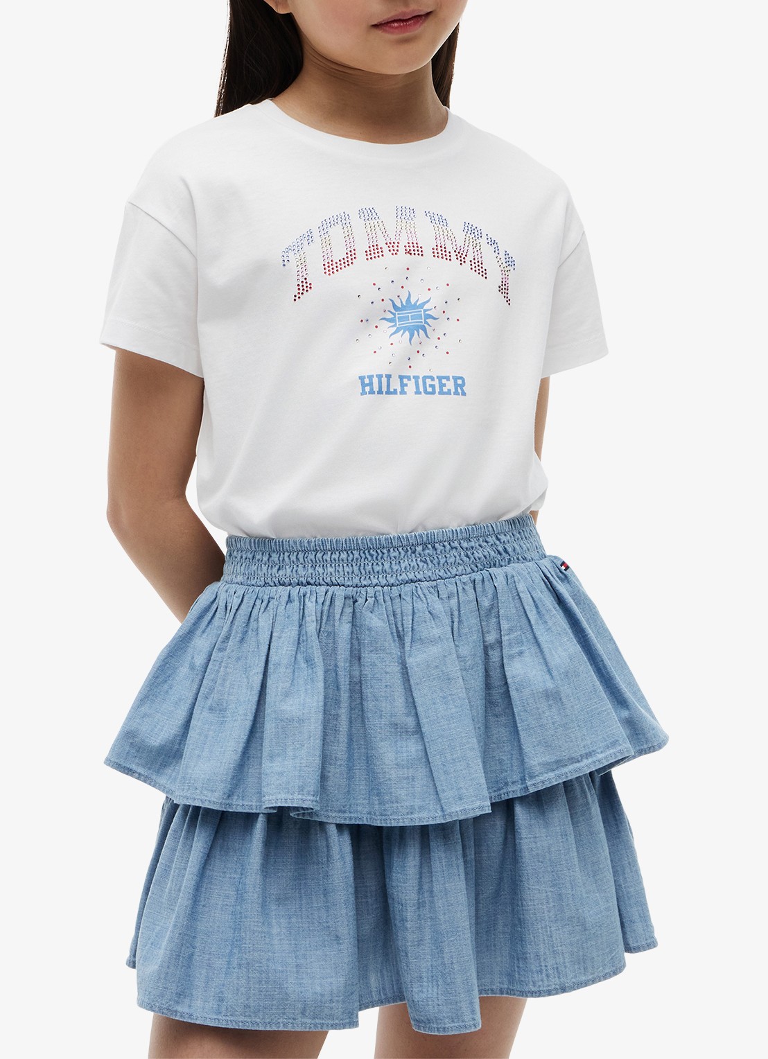 Tommy Hilfiger T-shirt met logo - detail 4 wit