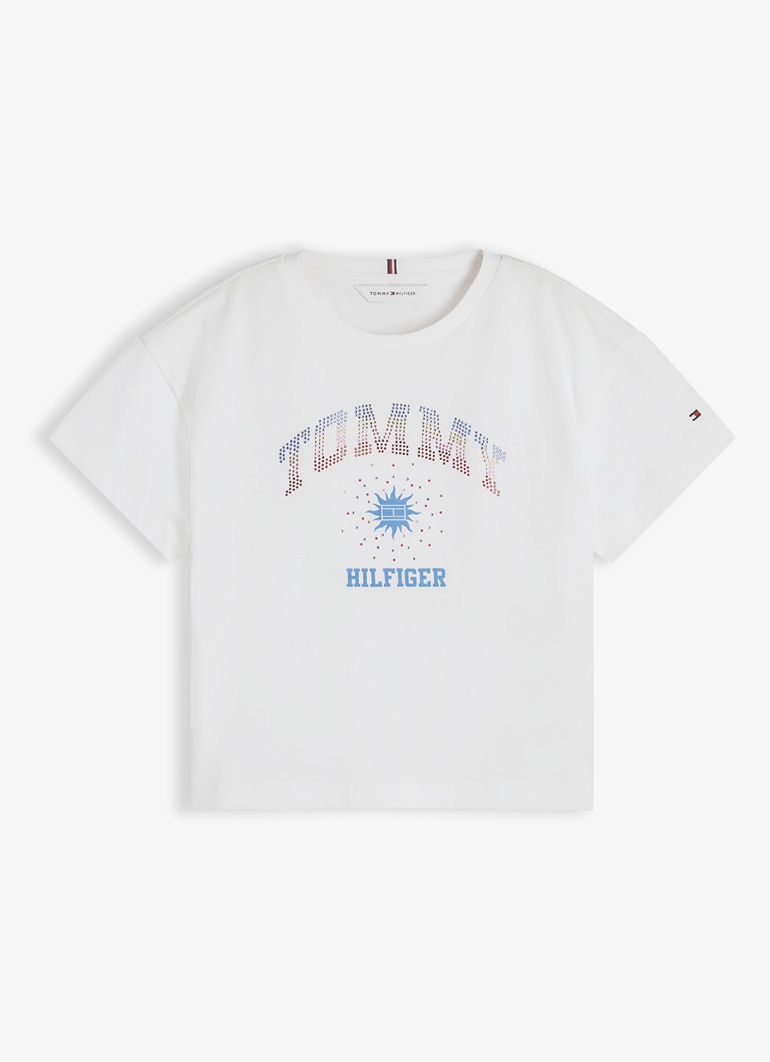 Tommy Hilfiger T-shirt met logo - voorkant wit
