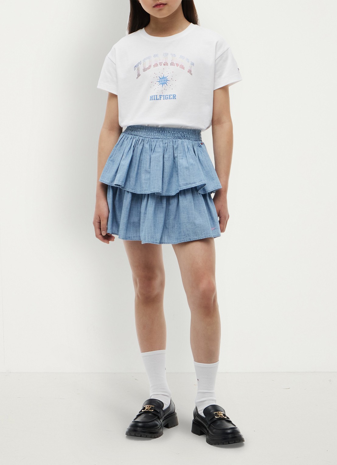 Tommy Hilfiger T-shirt met logo - voorkant 2 wit