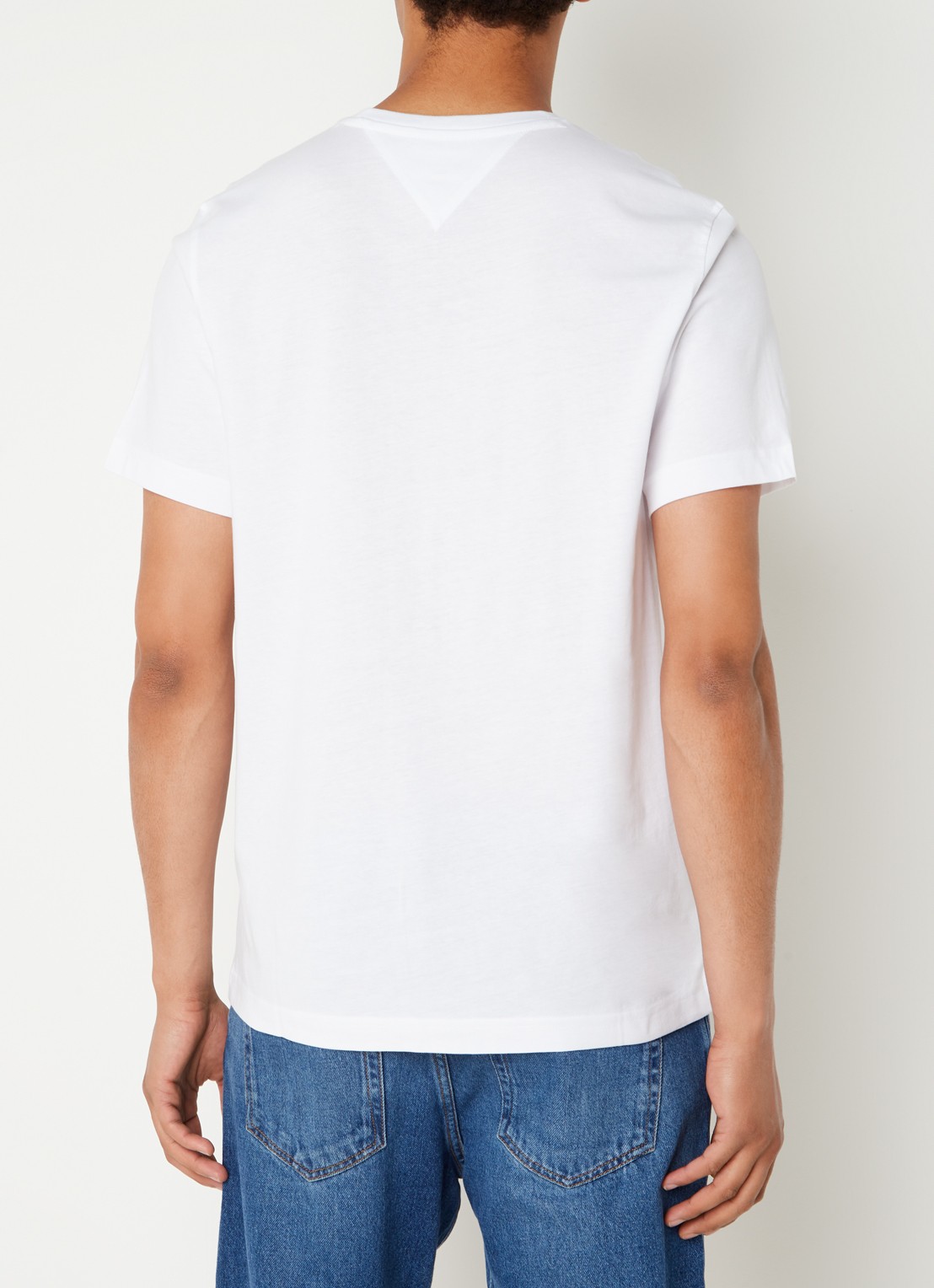 Tommy Hilfiger T-shirt met logoborduring  - achterkant 3 wit