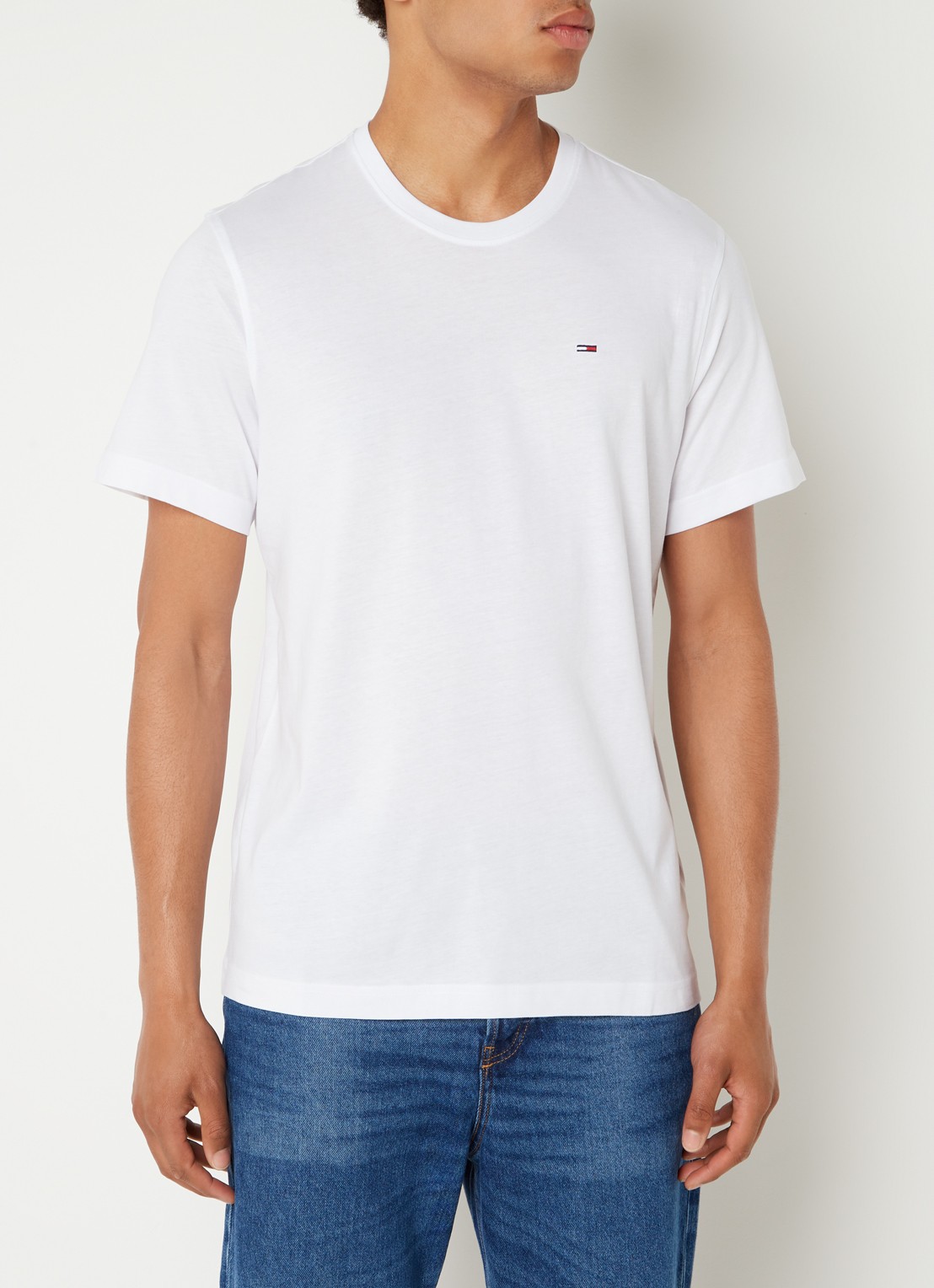 Tommy Hilfiger T-shirt met logoborduring  - detail 4 wit
