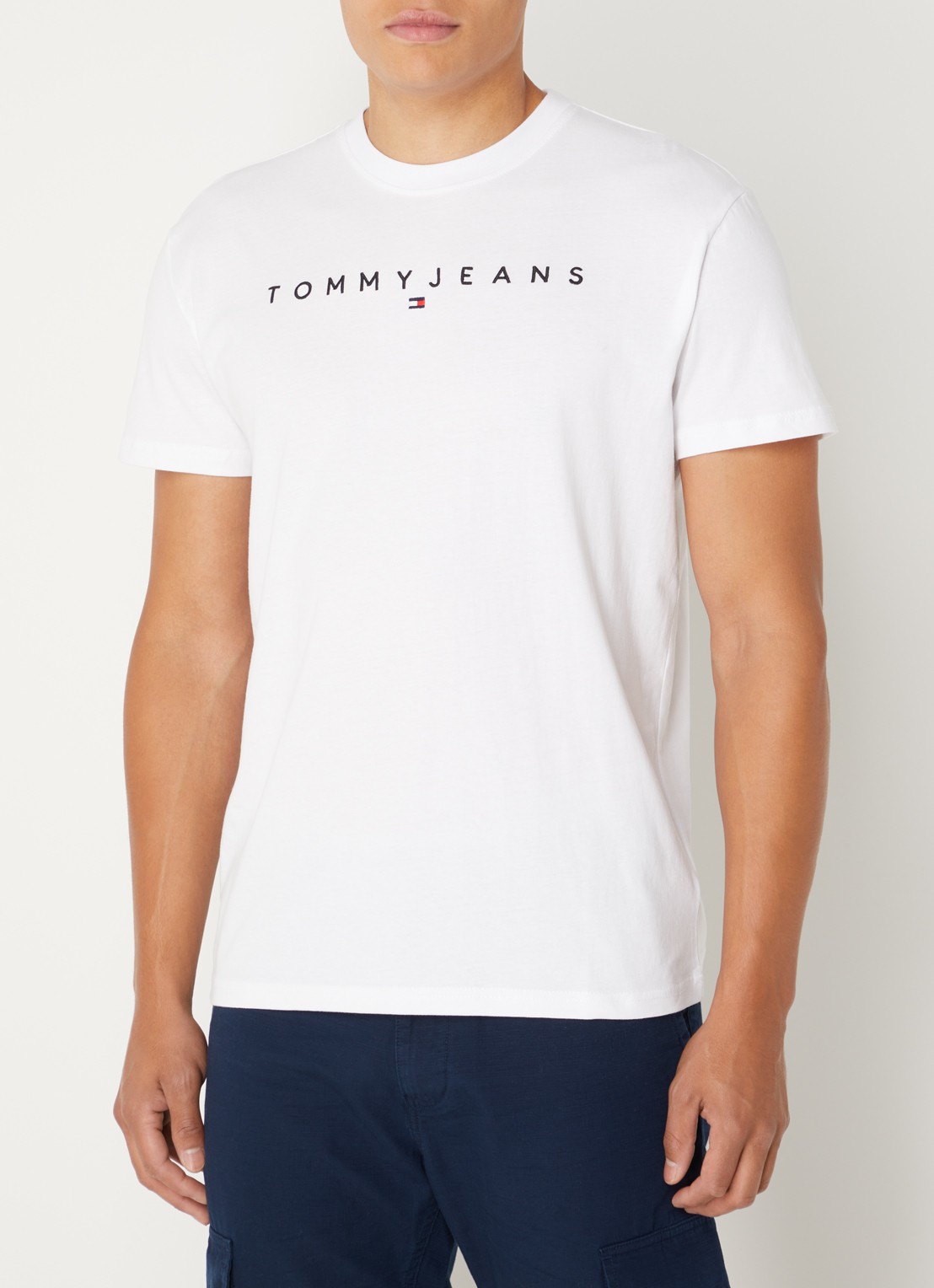 Tommy Hilfiger T-shirt met logoborduring - detail 4 wit