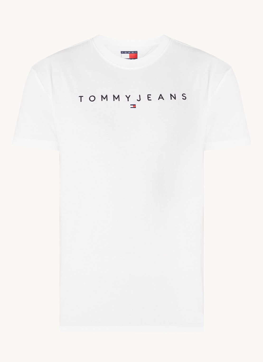 Tommy Hilfiger T-shirt met logoborduring - voorkant 2 wit