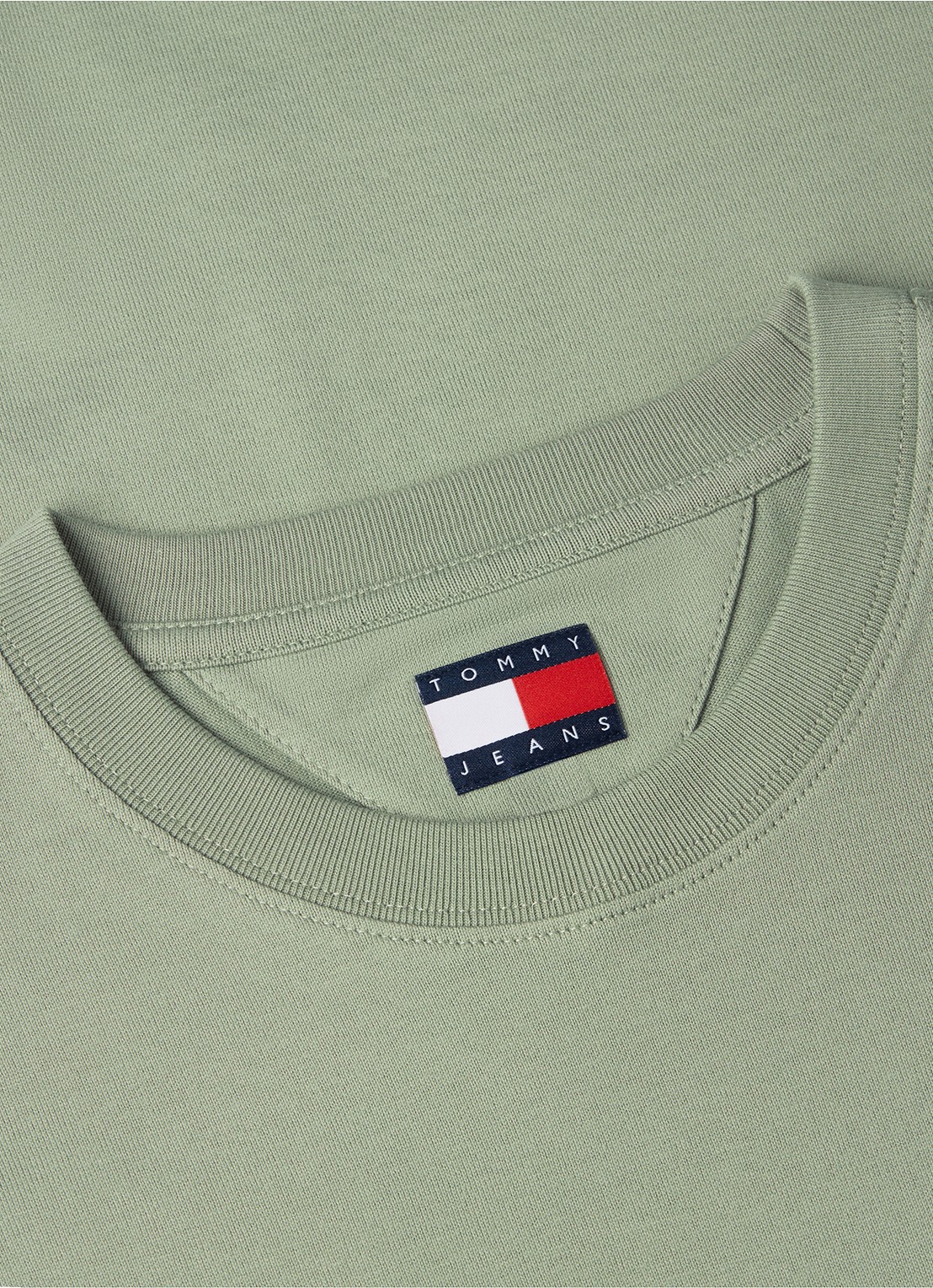 Tommy Hilfiger T-shirt met logoborduring - detail 4 olijfgroen