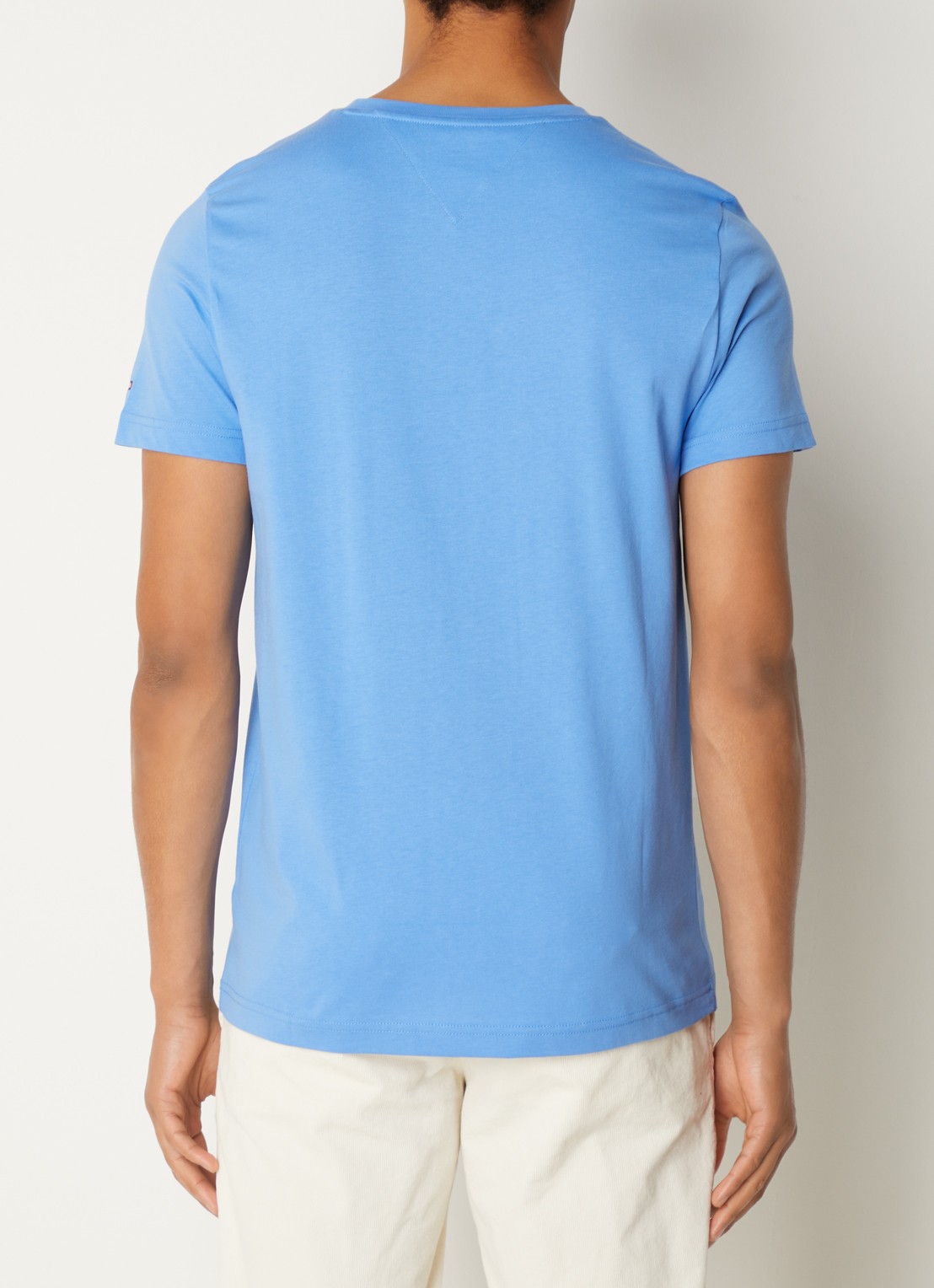 Tommy Hilfiger T-shirt met logoborduring  - achterkant blue spell / blauw
