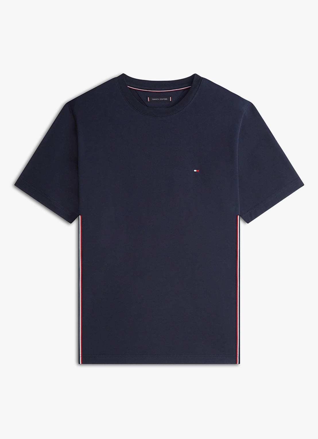 Tommy Hilfiger T-shirt met logoborduring - voorkant 4 donkerblauw