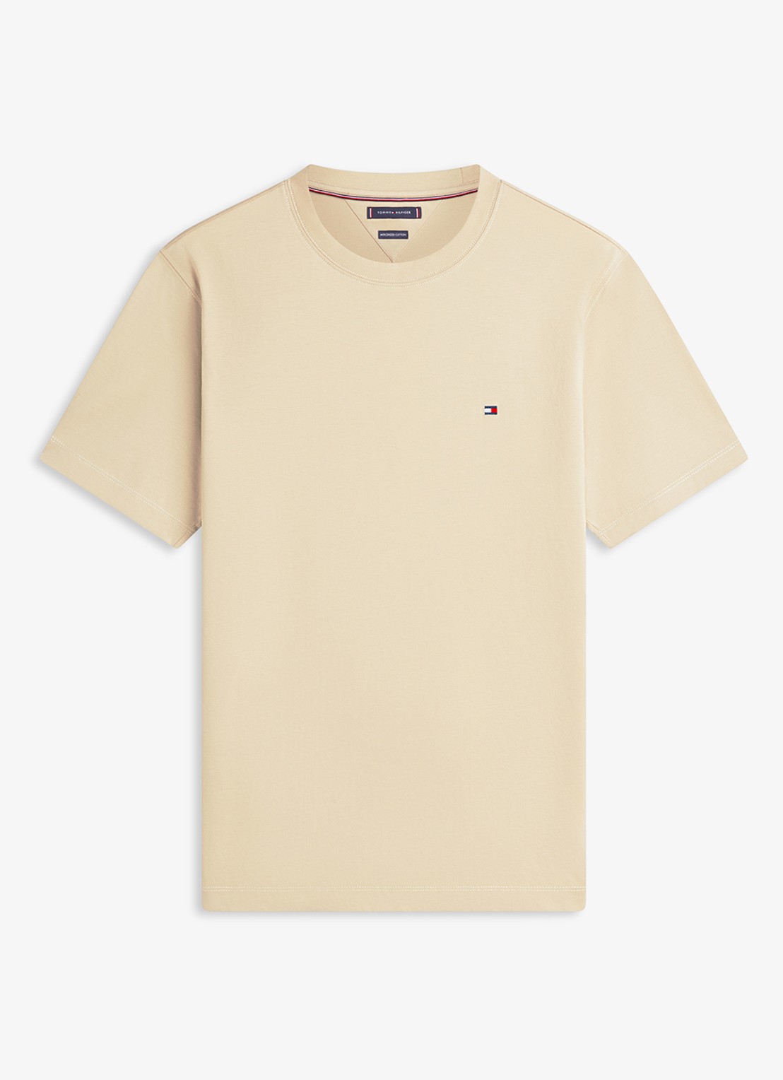 Tommy Hilfiger T-shirt met logoborduring - voorkant 4 bruin