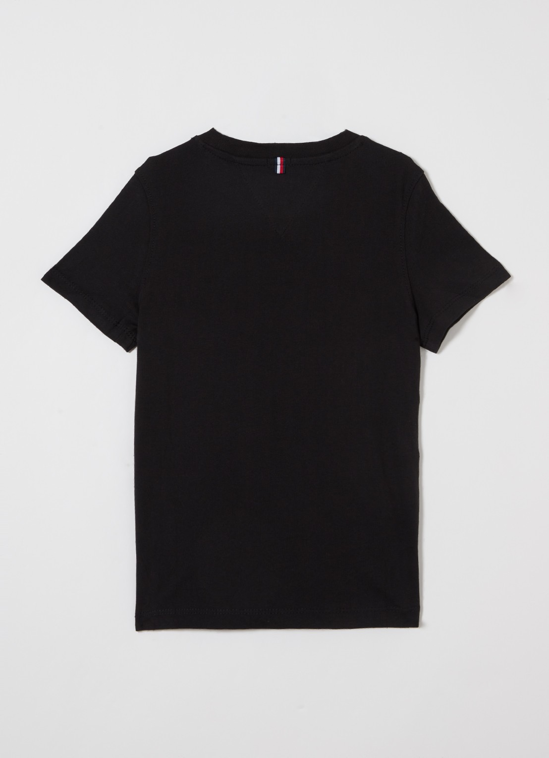 Tommy Hilfiger T-shirt met logoborduring - voorkant 2 diepzwart