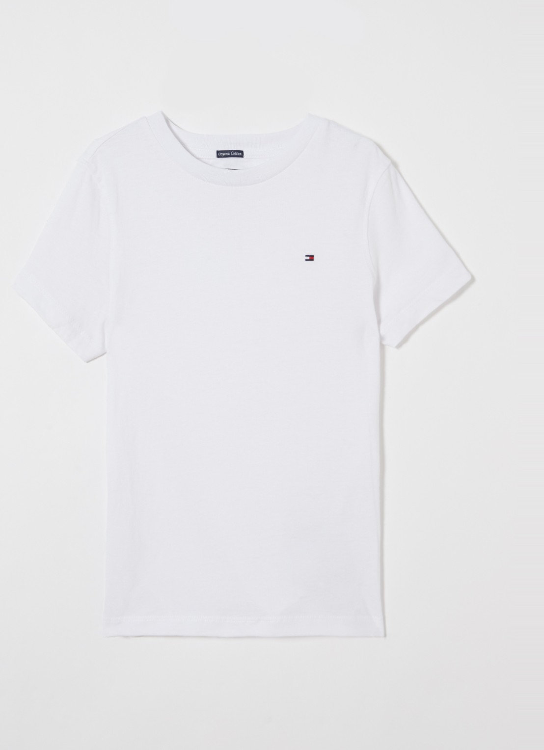 Tommy Hilfiger T-shirt met logoborduring - voorkant wit