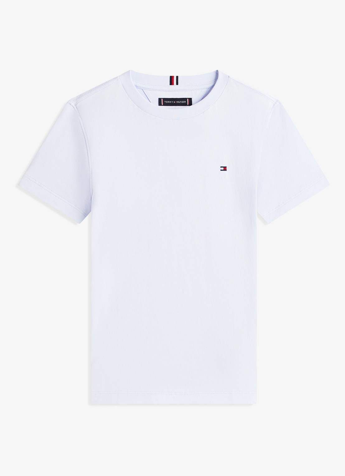 Tommy Hilfiger T-shirt met logoborduring - voorkant 4 sweet blue-c3q / lichtblauw