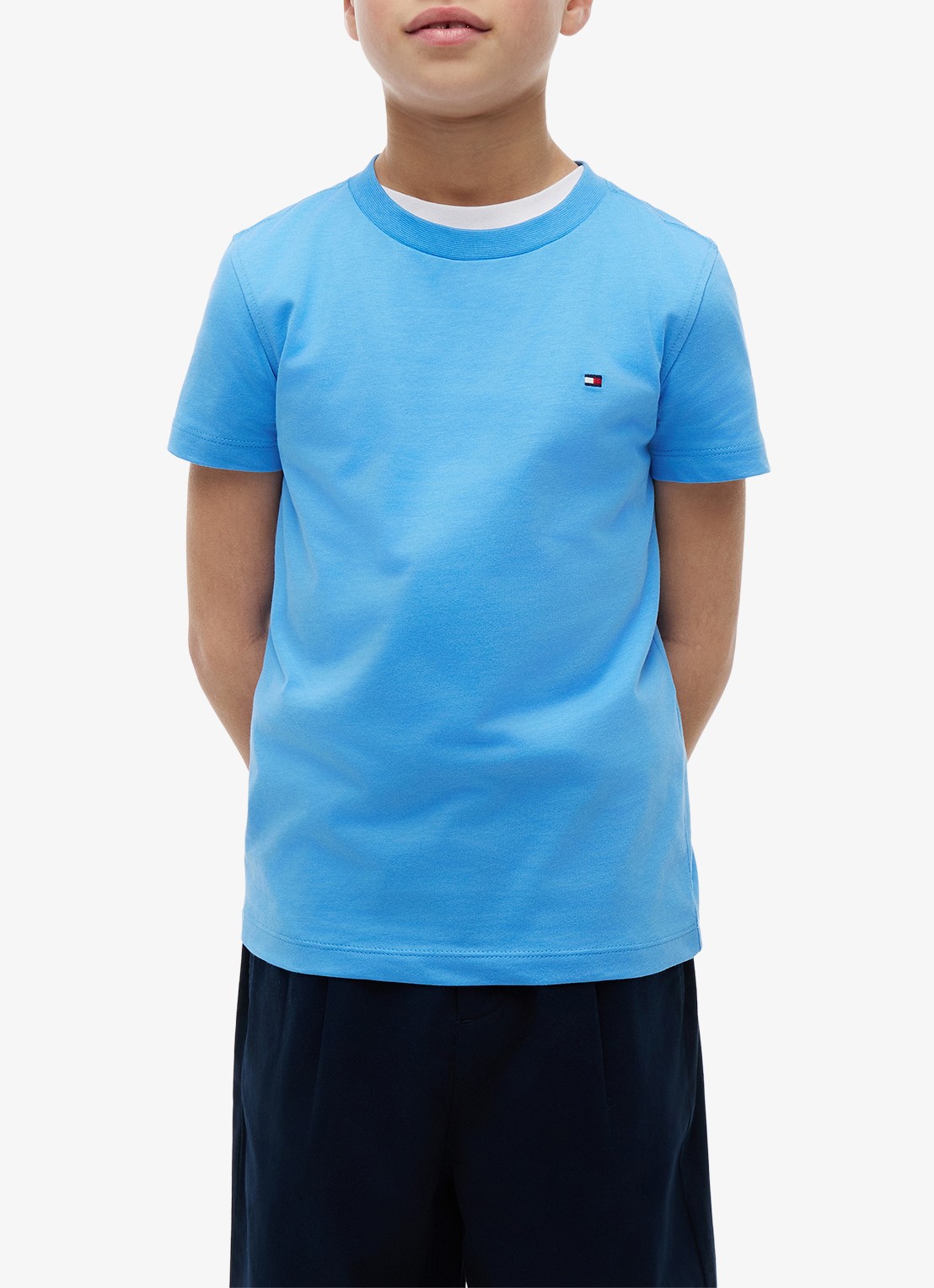 Tommy Hilfiger T-shirt met logoborduring - detail 2 blauw