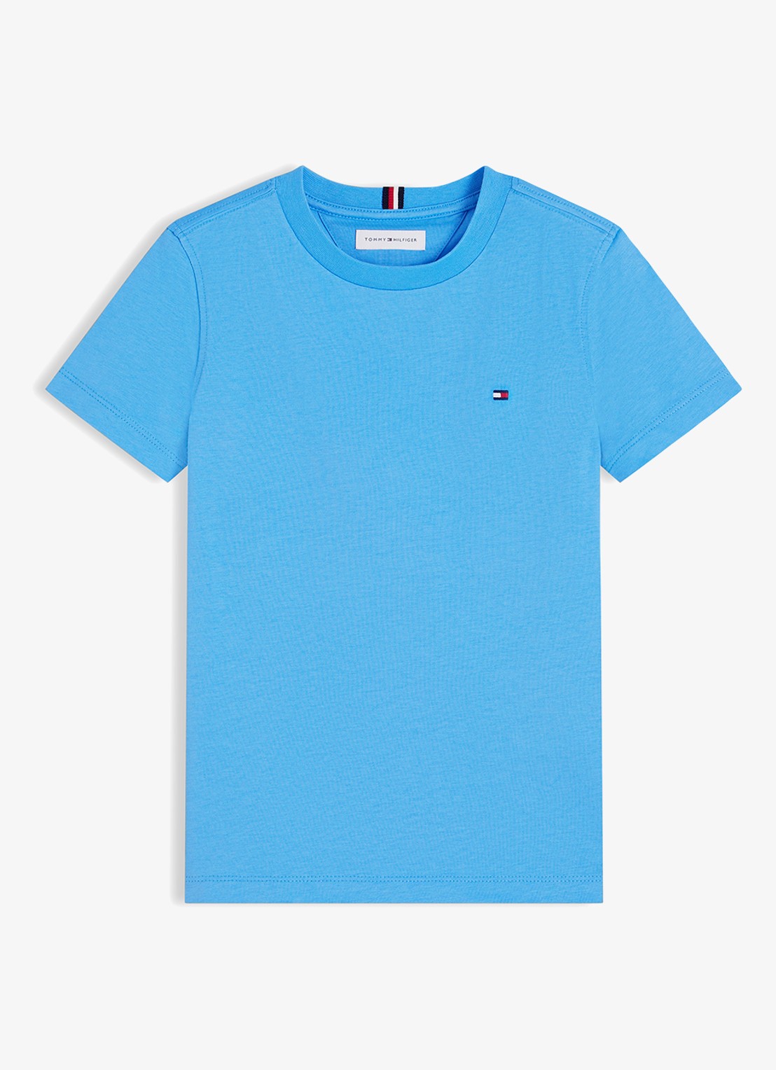 Tommy Hilfiger T-shirt met logoborduring - voorkant 4 blauw