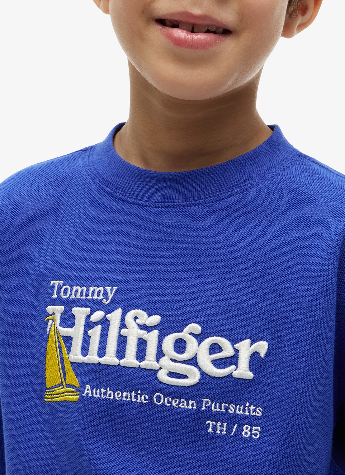 Tommy Hilfiger T-shirt met logoborduring - detail 4 blauw