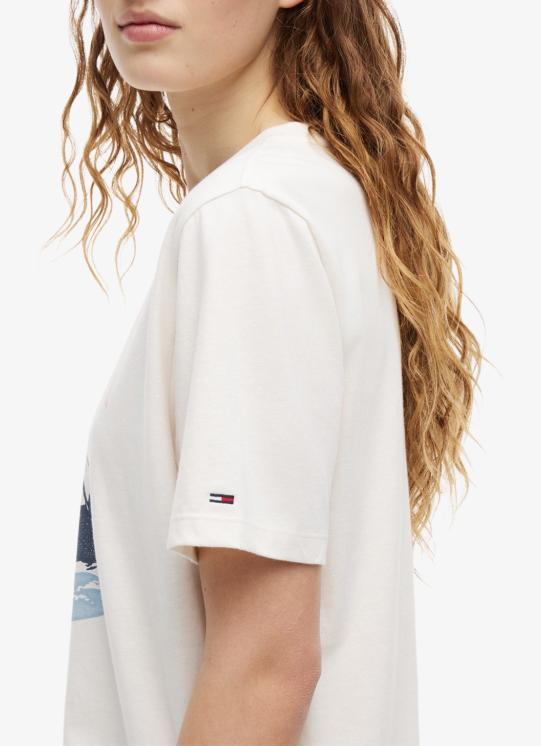 Tommy Hilfiger T-shirt met logoprint - detail 4 gebroken wit