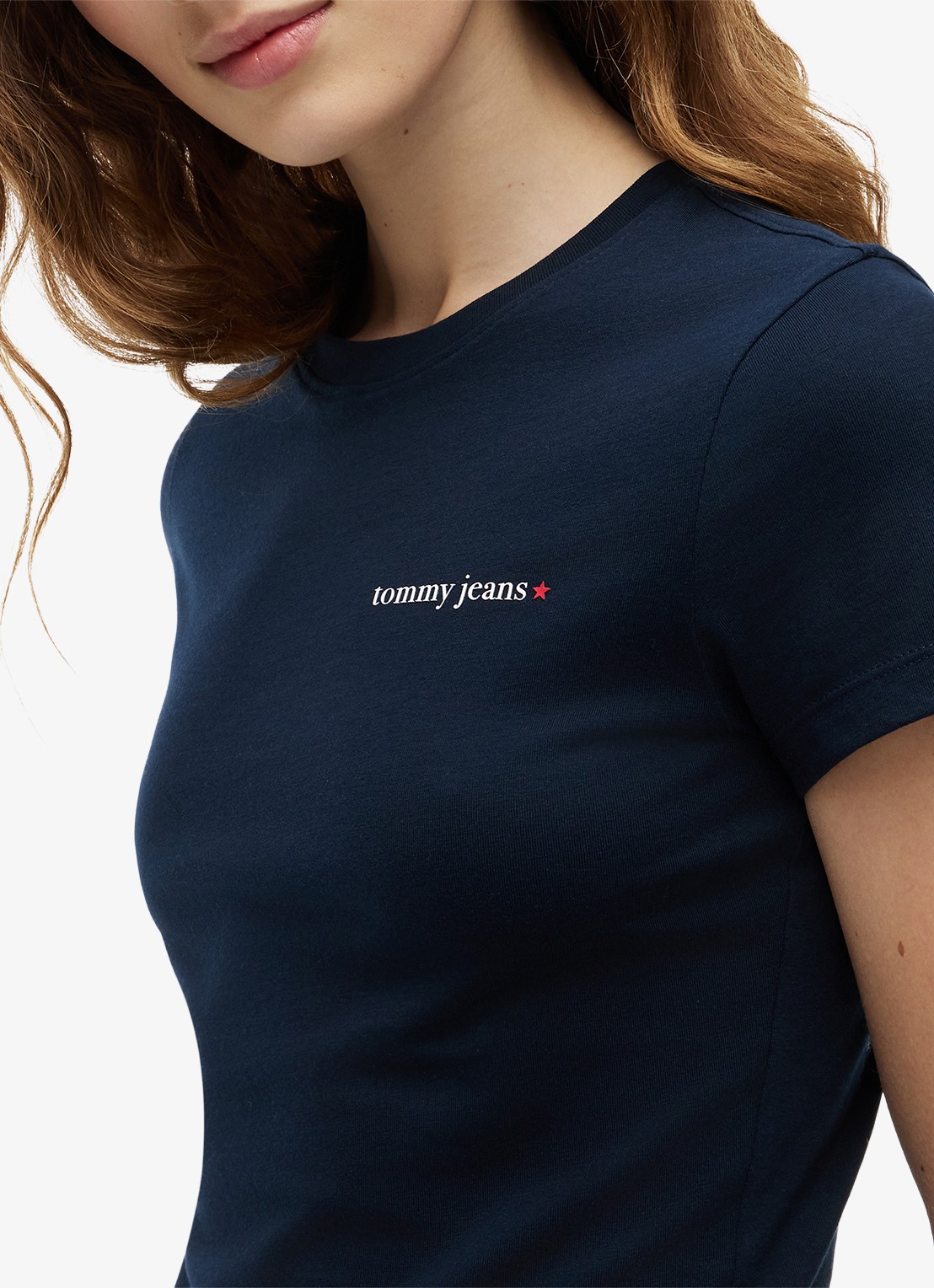 Tommy Hilfiger T-shirt met logoprint - detail 4 donkerblauw