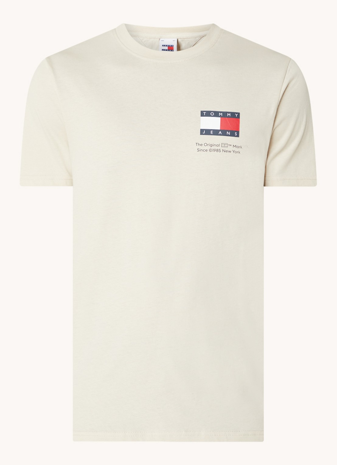 Tommy Hilfiger T-shirt met logoprint - voorkant 2 beige
