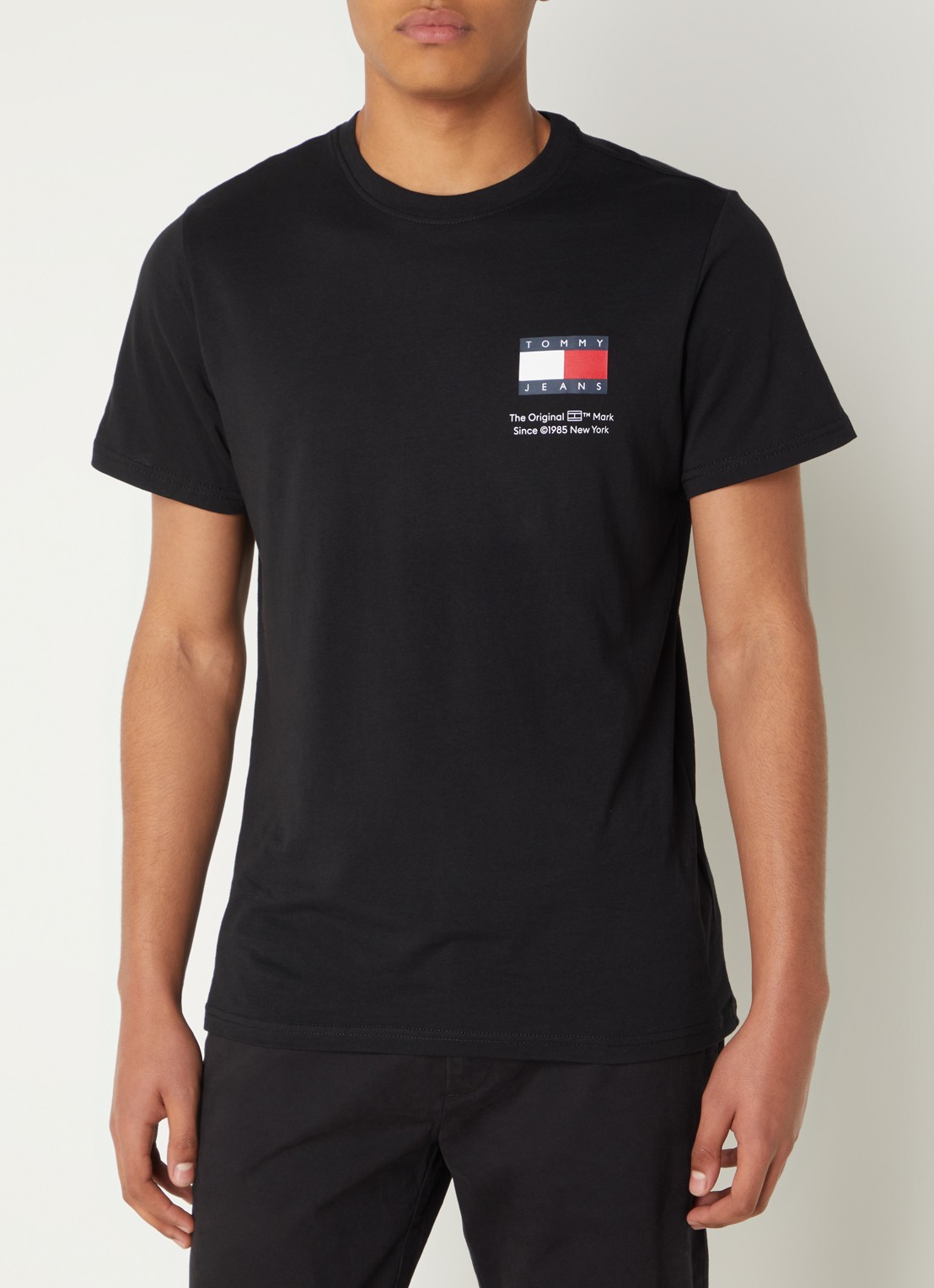 Tommy Hilfiger T-shirt met logoprint - detail 4 zwart