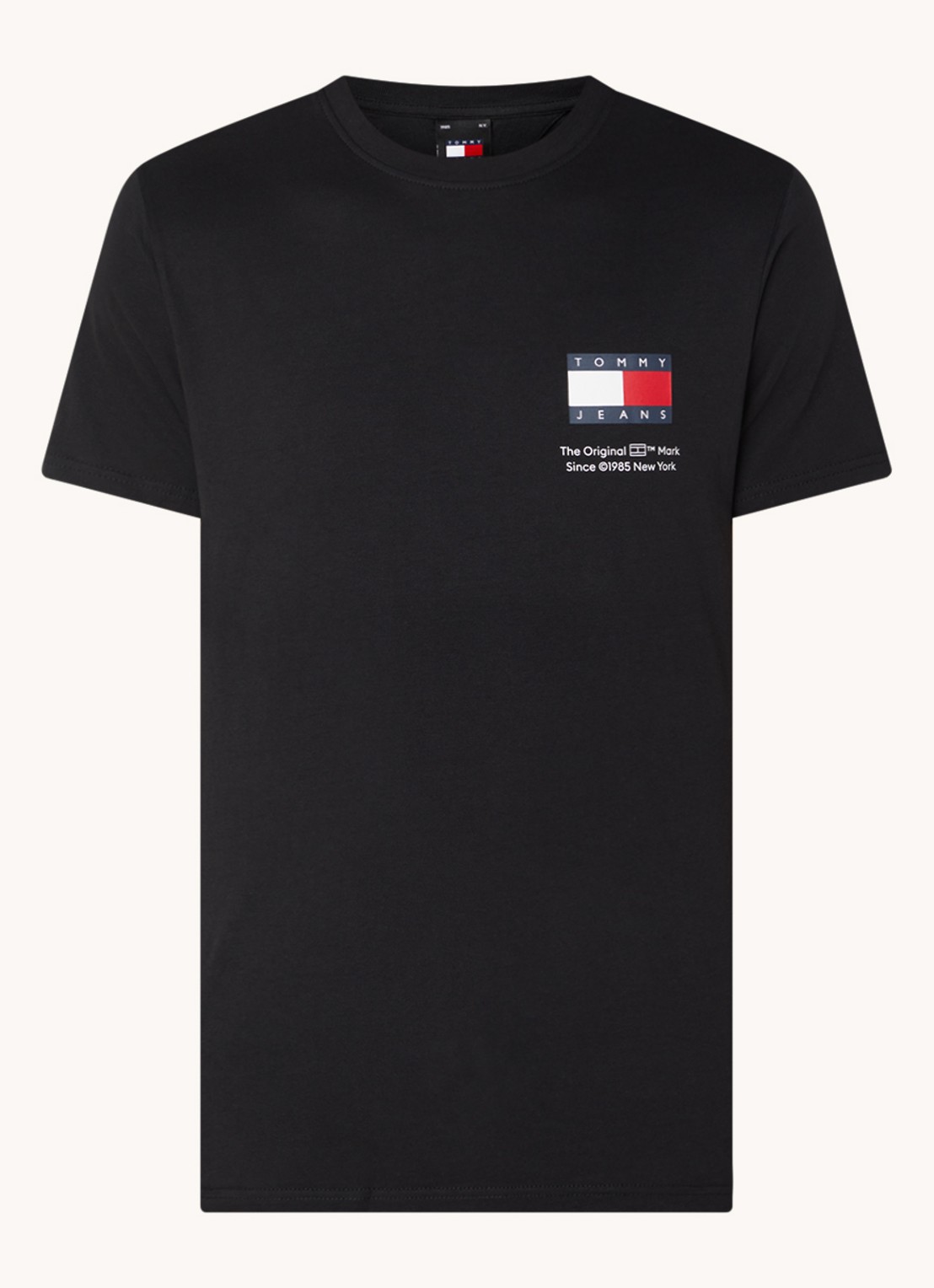 Tommy Hilfiger T-shirt met logoprint - voorkant 2 zwart