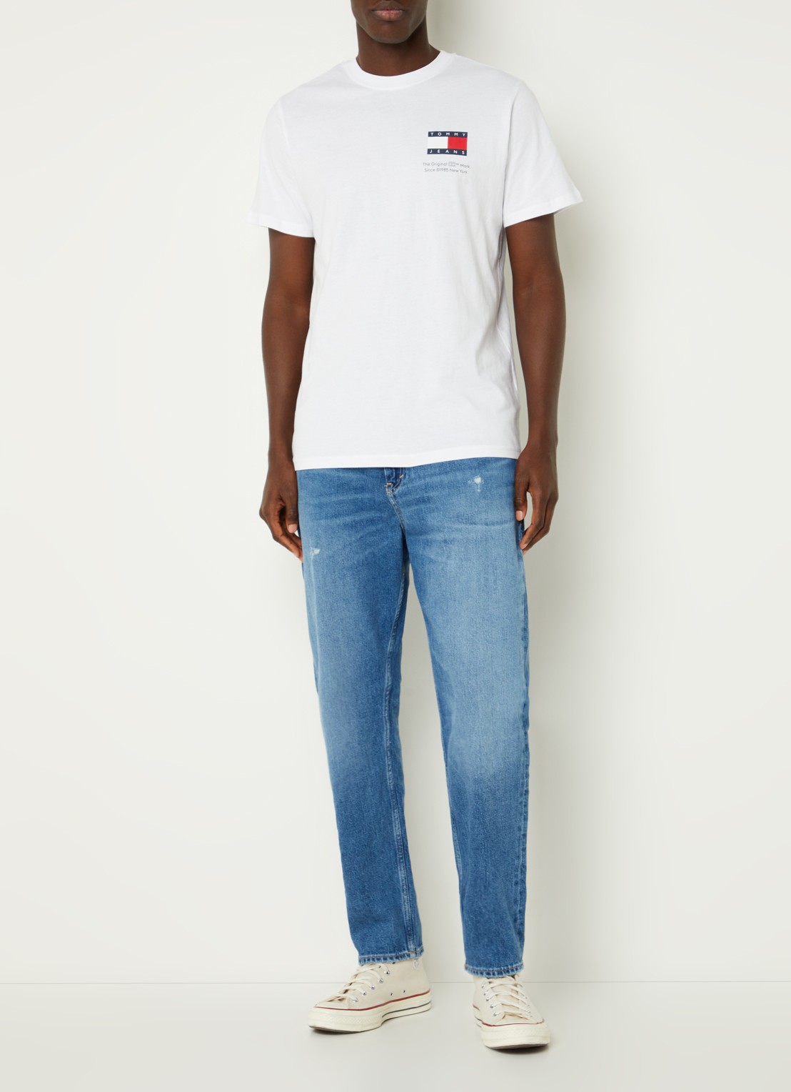 Tommy Hilfiger T-shirt met logoprint - voorkant 3 wit