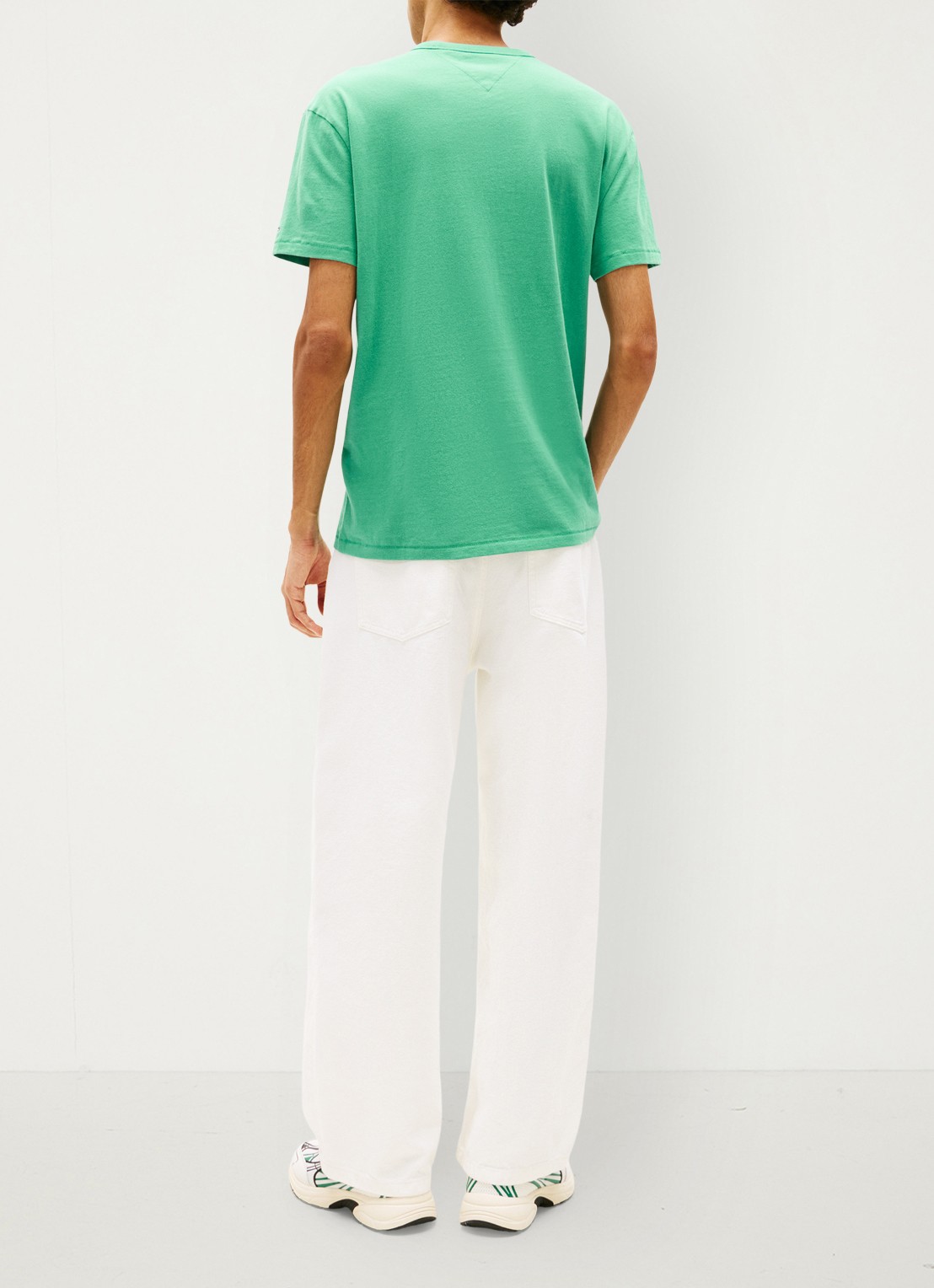 Tommy Hilfiger T-shirt met logoprint - achterkant groen