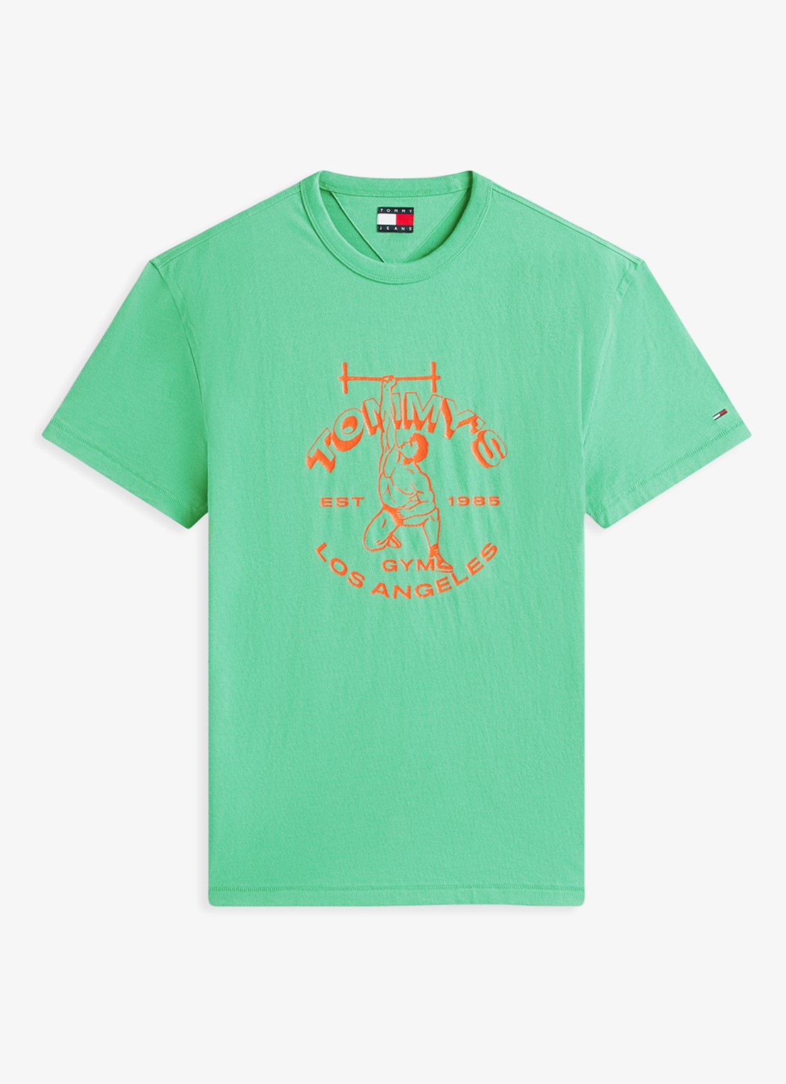 Tommy Hilfiger T-shirt met logoprint - voorkant 2 groen