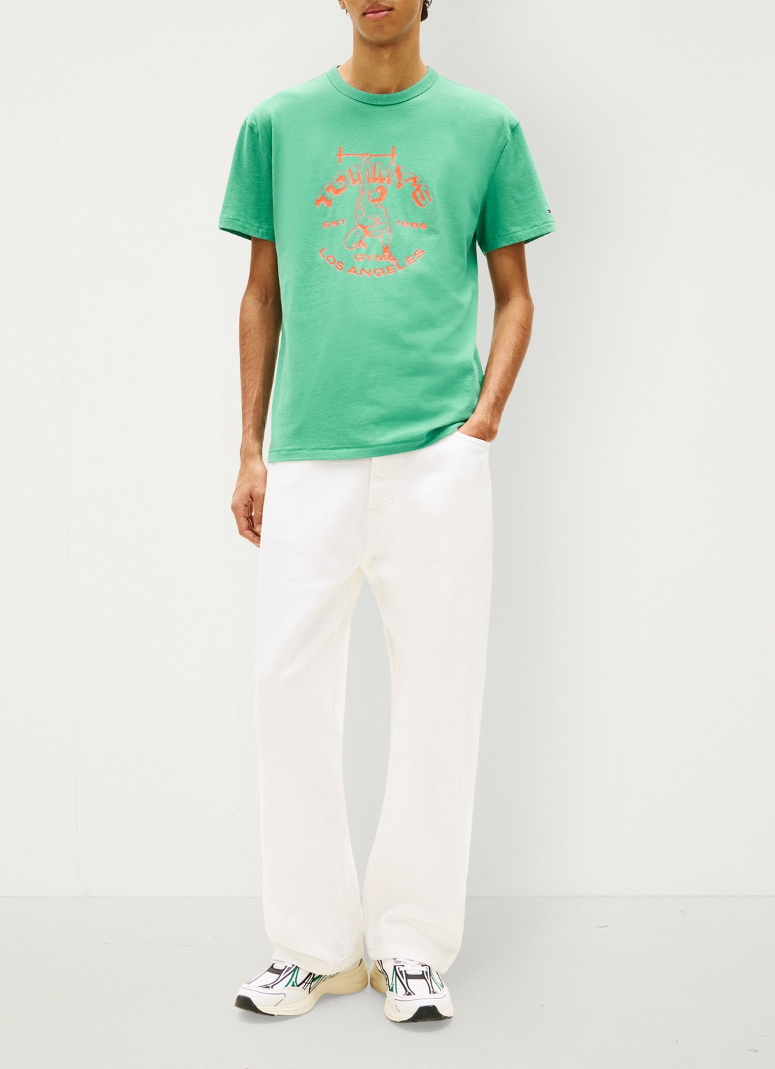 Tommy Hilfiger T-shirt met logoprint - voorkant 3 groen
