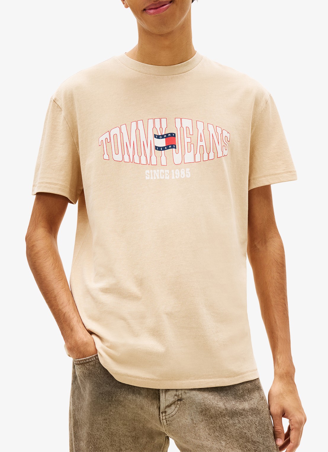 Tommy Hilfiger T-shirt met logoprint - detail 3 goud