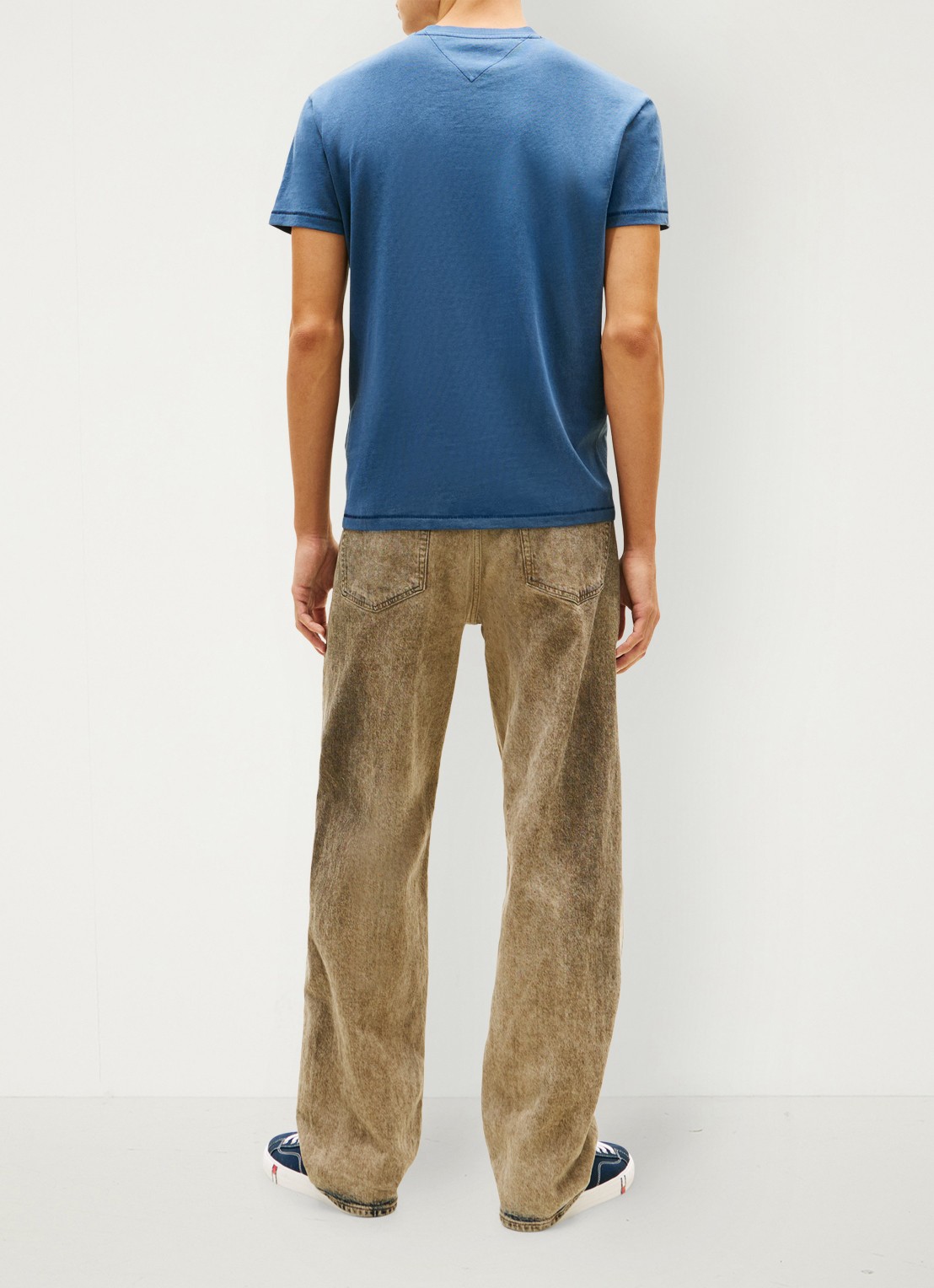 Tommy Hilfiger T-shirt met logoprint - achterkant blauw