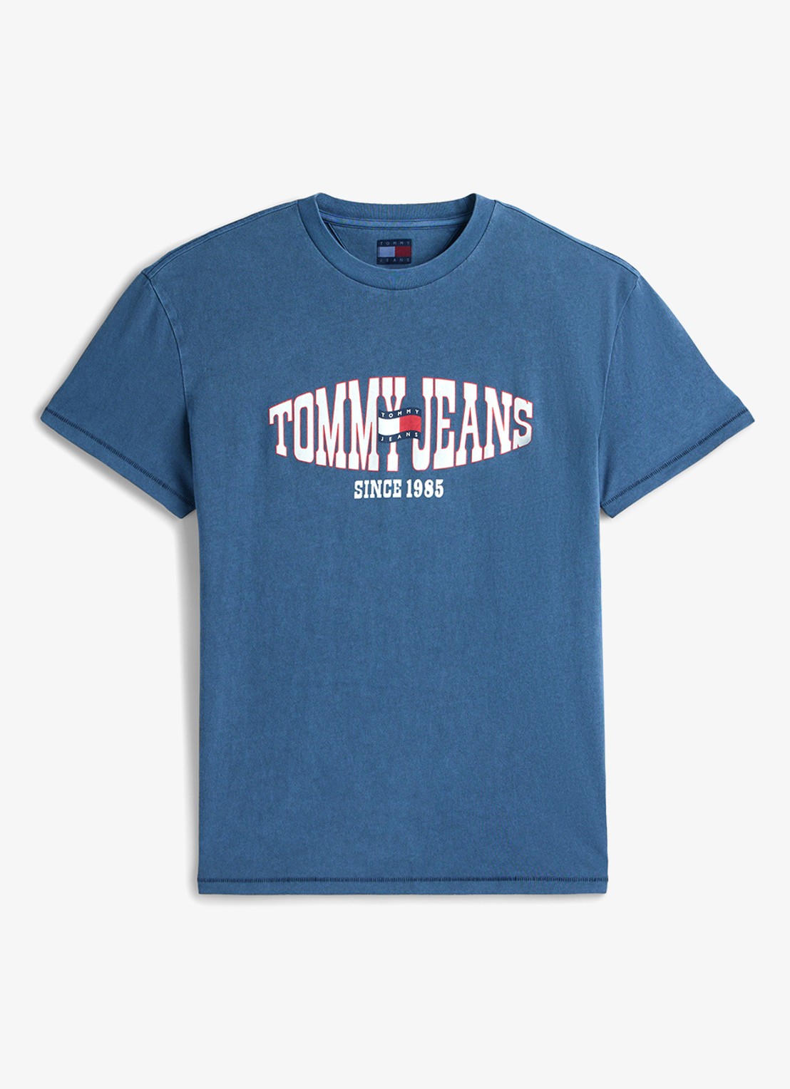 Tommy Hilfiger T-shirt met logoprint - voorkant 2 blauw