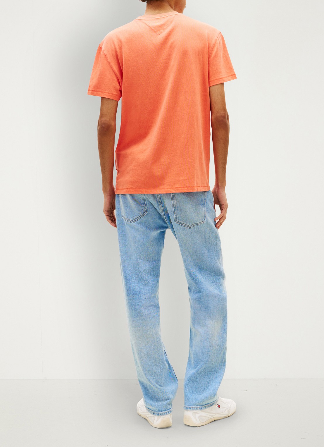 Tommy Hilfiger T-shirt met logoprint - achterkant 5 koraalrood
