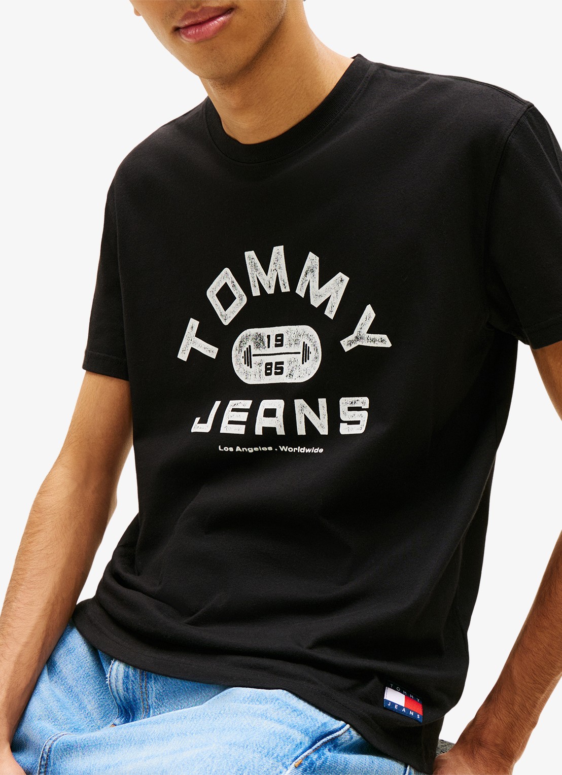 Tommy Hilfiger T-shirt met logoprint - detail 4 zwart