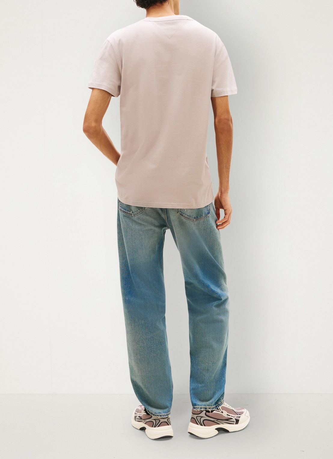 Tommy Hilfiger T-shirt met logoprint - achterkant 3 oudroze